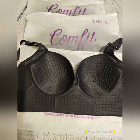 Comfit Iris Bra Black, Size Large - Picture 5 of 6